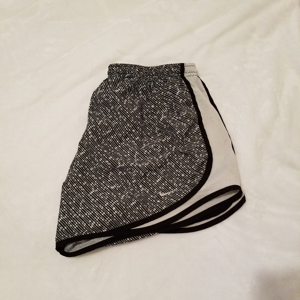 Black and White Printed Nike Shorts